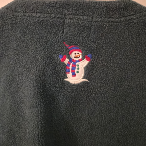 Snowman Embroidered Fleece Cardigan - Picture 3 of 5